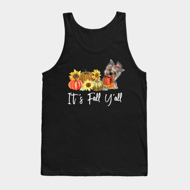 It's fall y'all yorkie autumn Tank Top by Tianna Bahringer